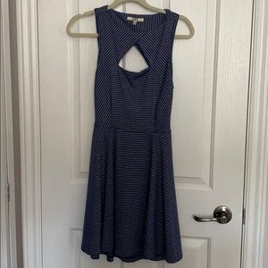 Cut out blue striped bb Dakota dress